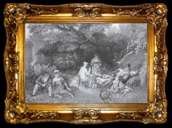 framed  Charles Robert Leslie Gipseying Party, ta009-2
